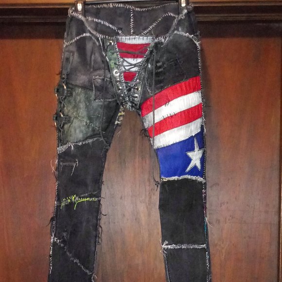 (Kat Von D's)Agatha Blois/NYC Custom Leather Pants - Picture 2 of 4